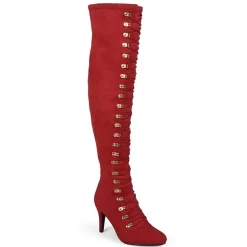 Journee Collection Womens Trill Stiletto Heel Over the Knee Boots