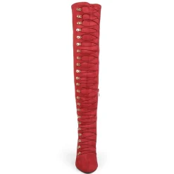 Journee Collection Womens Trill Stiletto Heel Over the Knee Boots