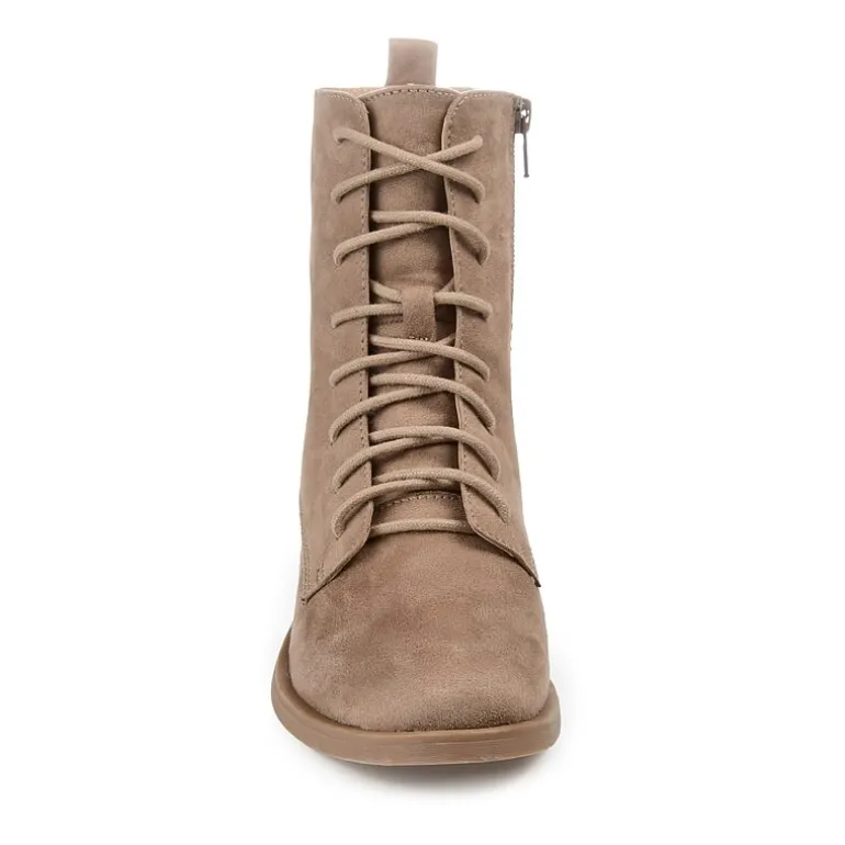 Journee Collection Womens Vienna Block Heel Combat Boots
