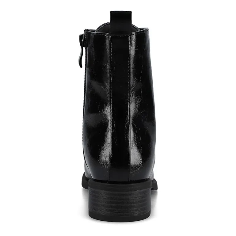Journee Collection Womens Vienna Block Heel Combat Boots