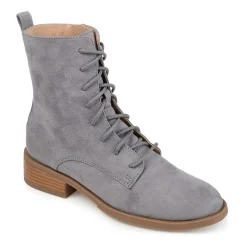 Journee Collection Womens Vienna Block Heel Combat Boots