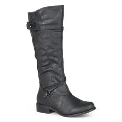 Journee Collection Womens Wide Calf Flat Heel Riding Boots