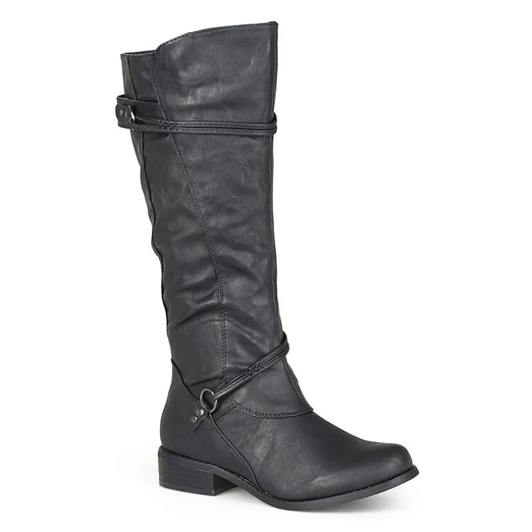 Journee Collection Womens Wide Calf Flat Heel Riding Boots