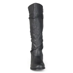 Journee Collection Womens Wide Calf Flat Heel Riding Boots