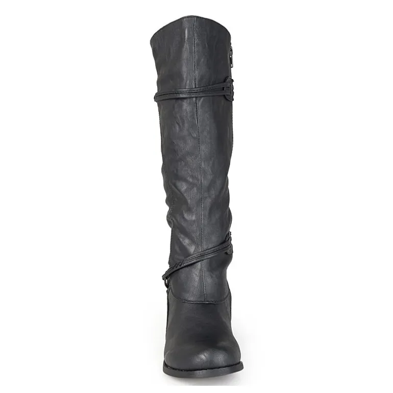 Journee Collection Womens Wide Calf Flat Heel Riding Boots