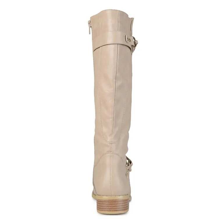 Journee Collection Womens Wide Calf Flat Heel Riding Boots