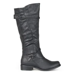 Journee Collection Womens Wide Calf Flat Heel Riding Boots