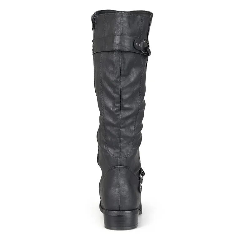 Journee Collection Womens Wide Calf Flat Heel Riding Boots