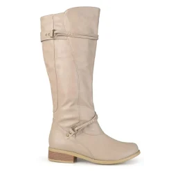 Journee Collection Womens Wide Calf Flat Heel Riding Boots