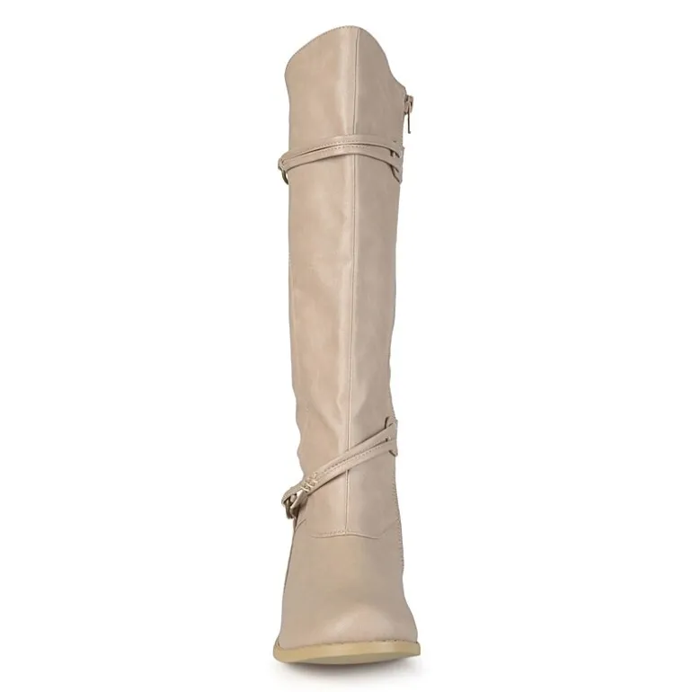 Journee Collection Womens Wide Calf Flat Heel Riding Boots