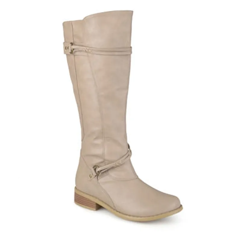 Journee Collection Womens Wide Calf Flat Heel Riding Boots