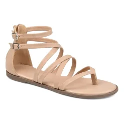 Journee Collection Womens Zailie Criss Cross Strap Flat Sandals