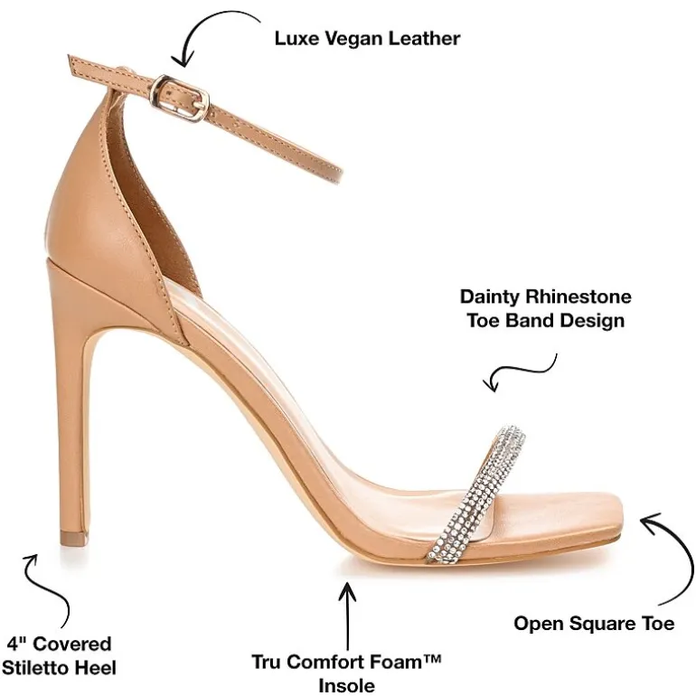 Journee Collection Zoya Womens Round Open Toe Stiletto Heel Pumps