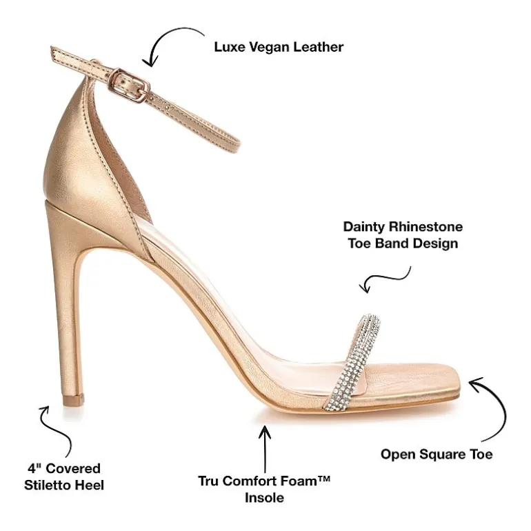 Journee Collection Zoya Womens Round Open Toe Stiletto Heel Pumps