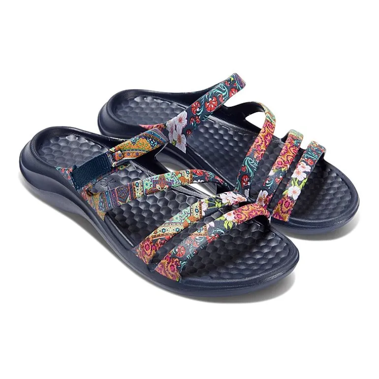 joybees® Womens Graphic Lakeshore Slide Sandals