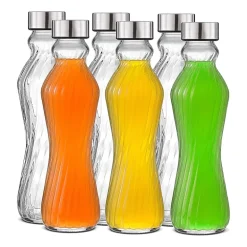 Joyjolt Fluted Glass Spring Water Bottle
