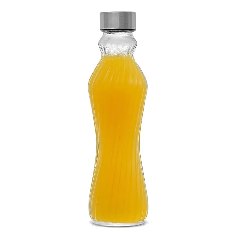 Joyjolt Fluted Glass Spring Water Bottle