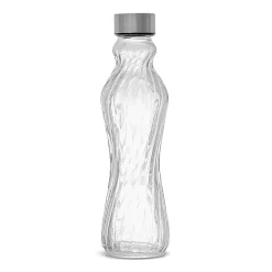 Joyjolt Fluted Glass Spring Water Bottle