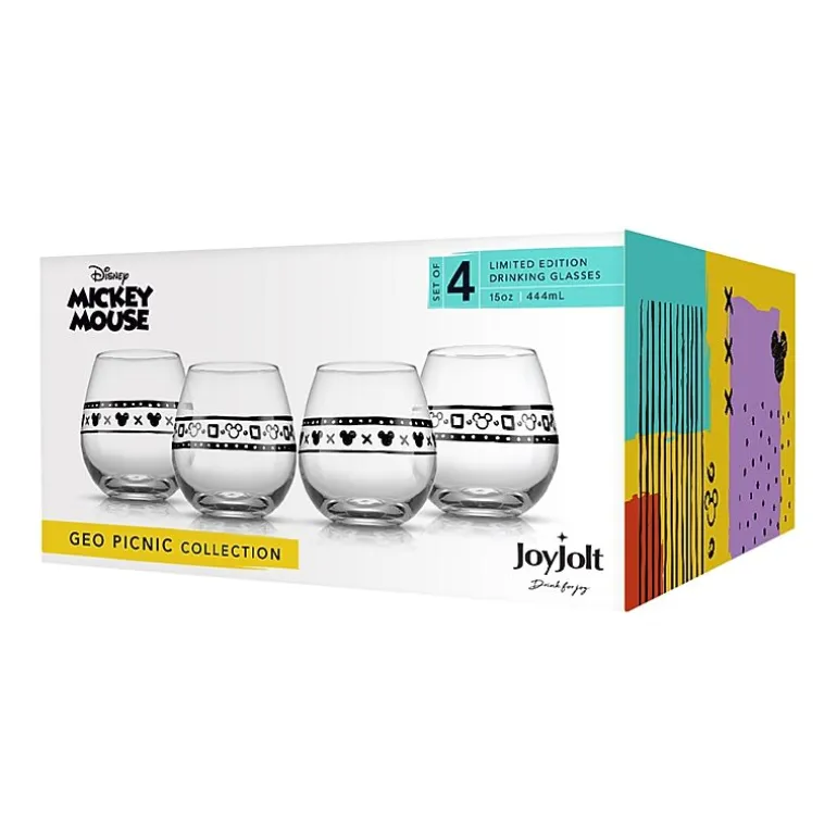 Joyjolt Geo Picnic 4-pc. Drinkware Set