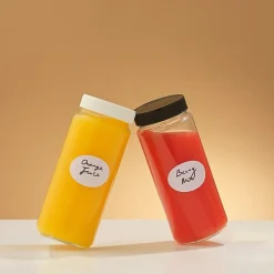 Joyjolt Glass Juice Bottles With Lids (White) 8-pc. Water Bottle