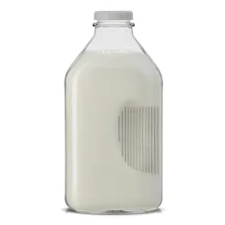 Joyjolt Glass Milk Bottles With Silicone Pour Lid Beverage Dispenser