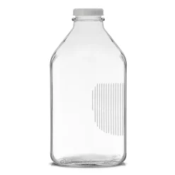 Joyjolt Glass Milk Bottles With Silicone Pour Lid Beverage Dispenser