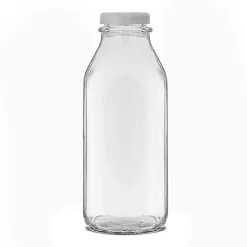 Joyjolt Glass Milk Bottles With Silicone Pour Lid Beverage Dispenser