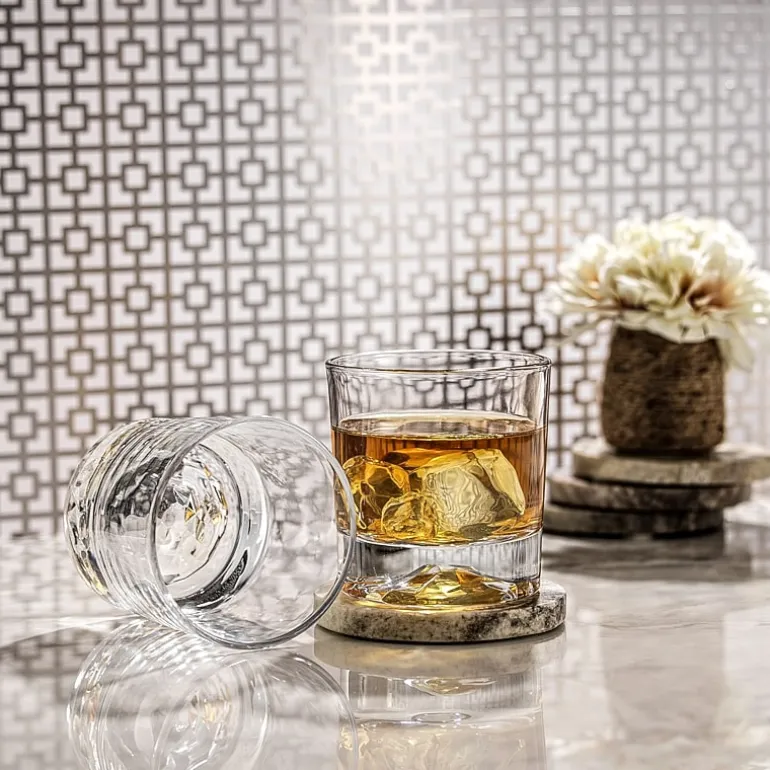 Joyjolt Radiant Tumblers - 10 Oz - Set Of 4 Double Old Fashioned