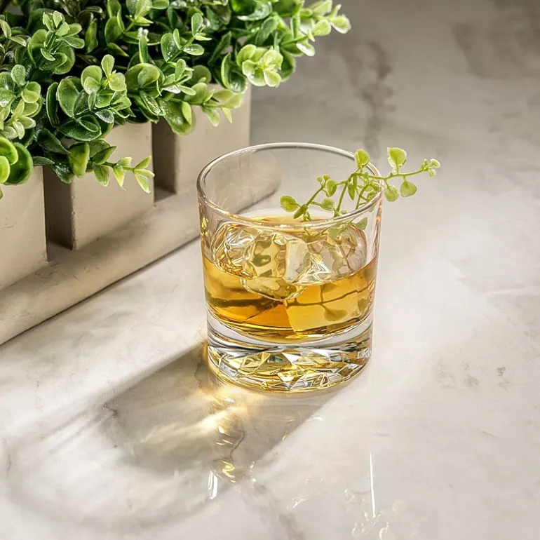 Joyjolt Radiant Tumblers - 10 Oz - Set Of 4 Double Old Fashioned