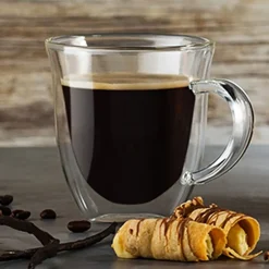 Joyjolt Serene Double Wall Insulated Glass Coffee Mug