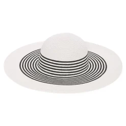 JS Jessica Simpson Black And White Stripe Womens Floppy Hat