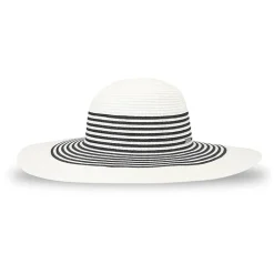 JS Jessica Simpson Black And White Stripe Womens Floppy Hat