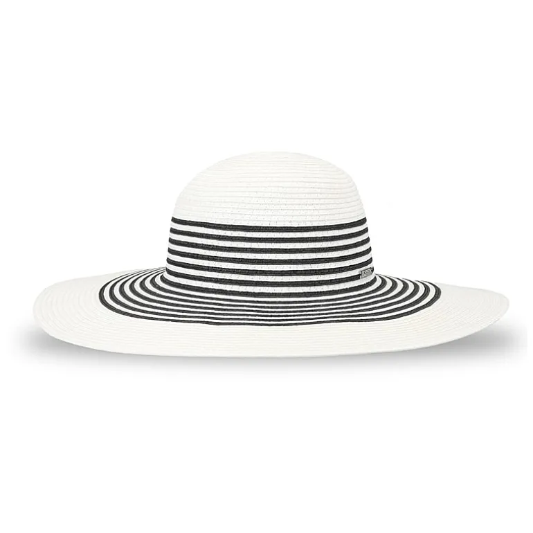 JS Jessica Simpson Black And White Stripe Womens Floppy Hat