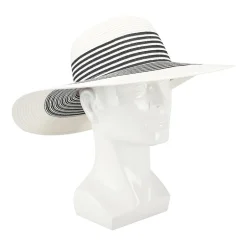JS Jessica Simpson Black And White Stripe Womens Floppy Hat