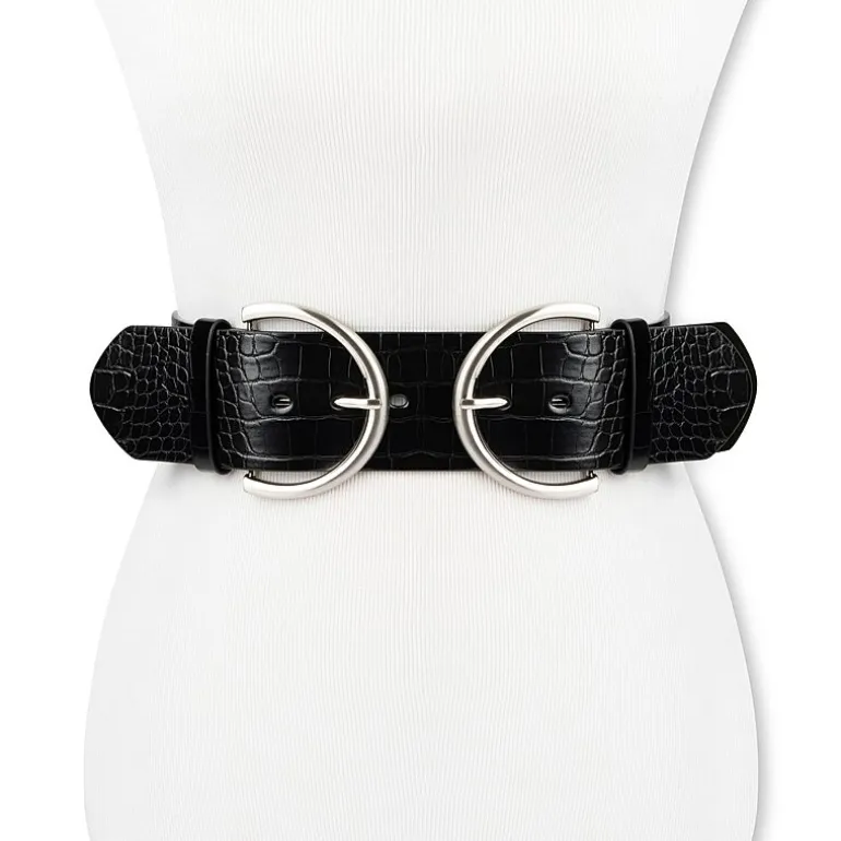JS Jessica Simpson 2.5" Double Bucke Womens Belt