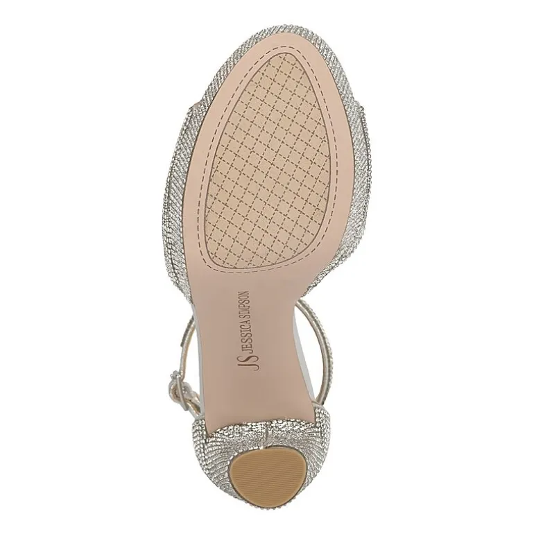 JS Jessica Simpson Izzella Womens Round Open Toe Block Heel Pumps