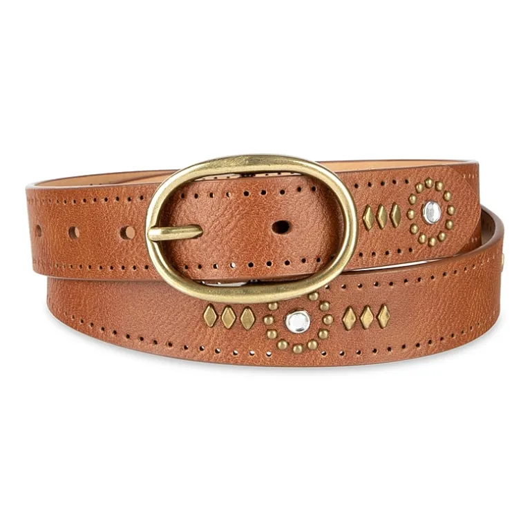 JS Jessica Simpson 1" Jeweled Centerbar Womens Belt