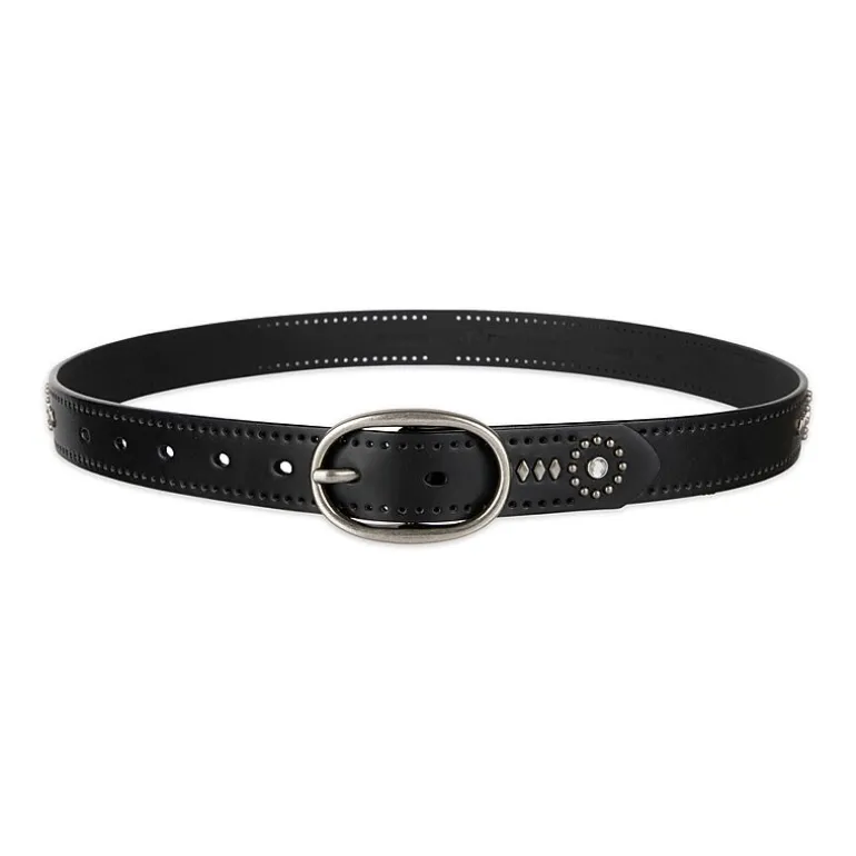 JS Jessica Simpson 1" Jeweled Centerbar Womens Belt
