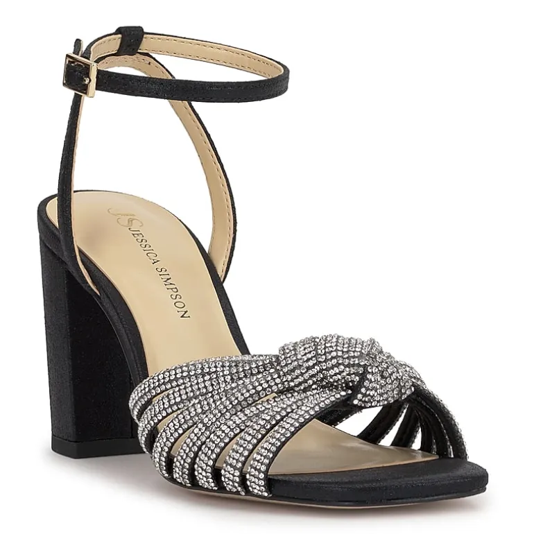 JS Jessica Simpson Sennsol Womens Round Open Toe Block Heel Pumps