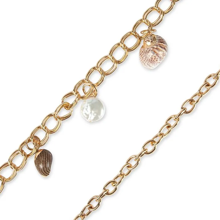 JS Jessica Simpson Shell Charm Chain Womens Belt