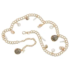 JS Jessica Simpson Shell Charm Chain Womens Belt