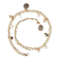 JS Jessica Simpson Shell Charm Chain Womens Belt