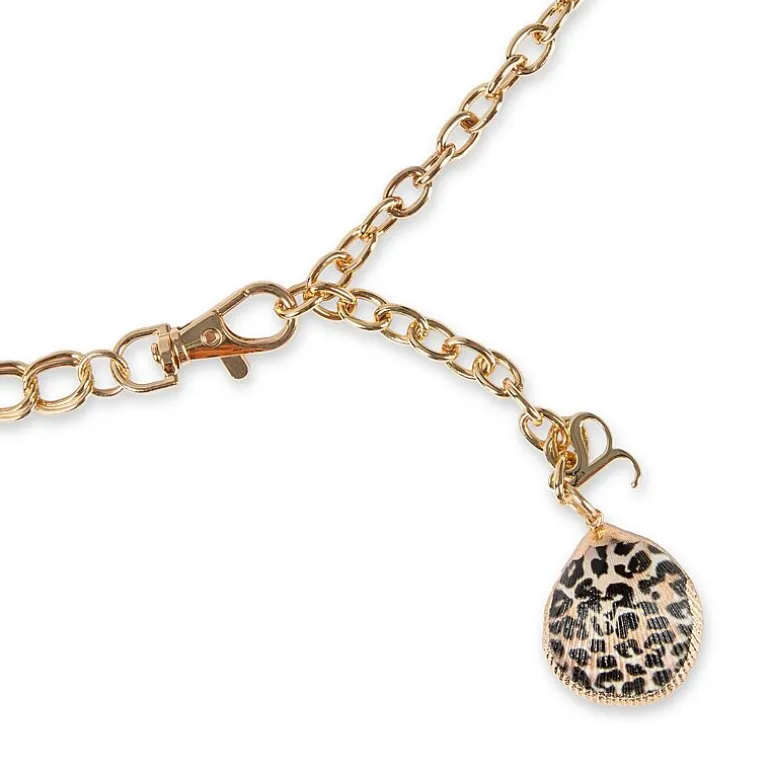 JS Jessica Simpson Shell Charm Chain Womens Belt