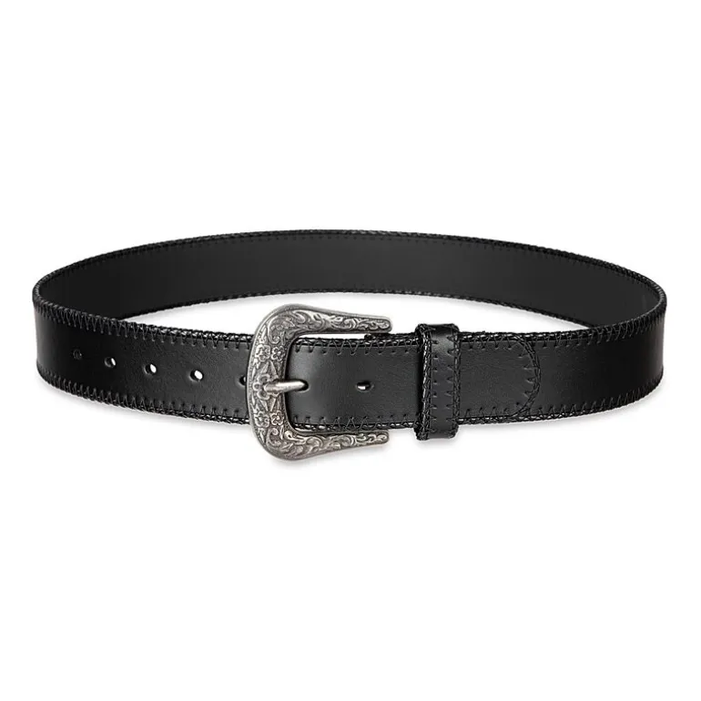 JS Jessica Simpson 1.5" Stitched Western Womens Belt