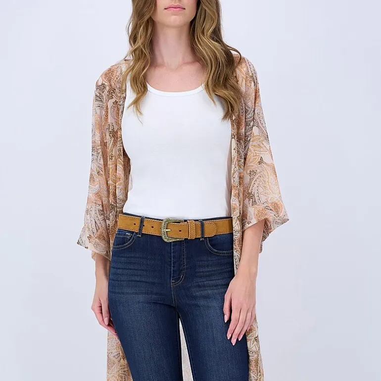 JS Jessica Simpson 1.5" Stitched Western Womens Belt