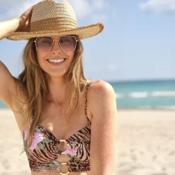 JS Jessica Simpson Straw Womens Panama Hat