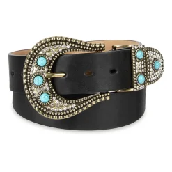 JS Jessica Simpson Turquoise Accented Casual Hip Belt Womens Belt