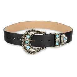 JS Jessica Simpson Turquoise Accented Casual Hip Belt Womens Belt