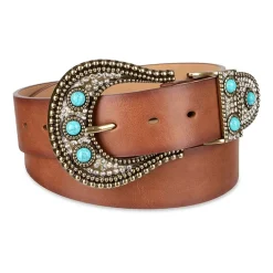 JS Jessica Simpson Turquoise With Hardware Womens Belt