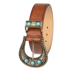 JS Jessica Simpson Turquoise With Hardware Womens Belt